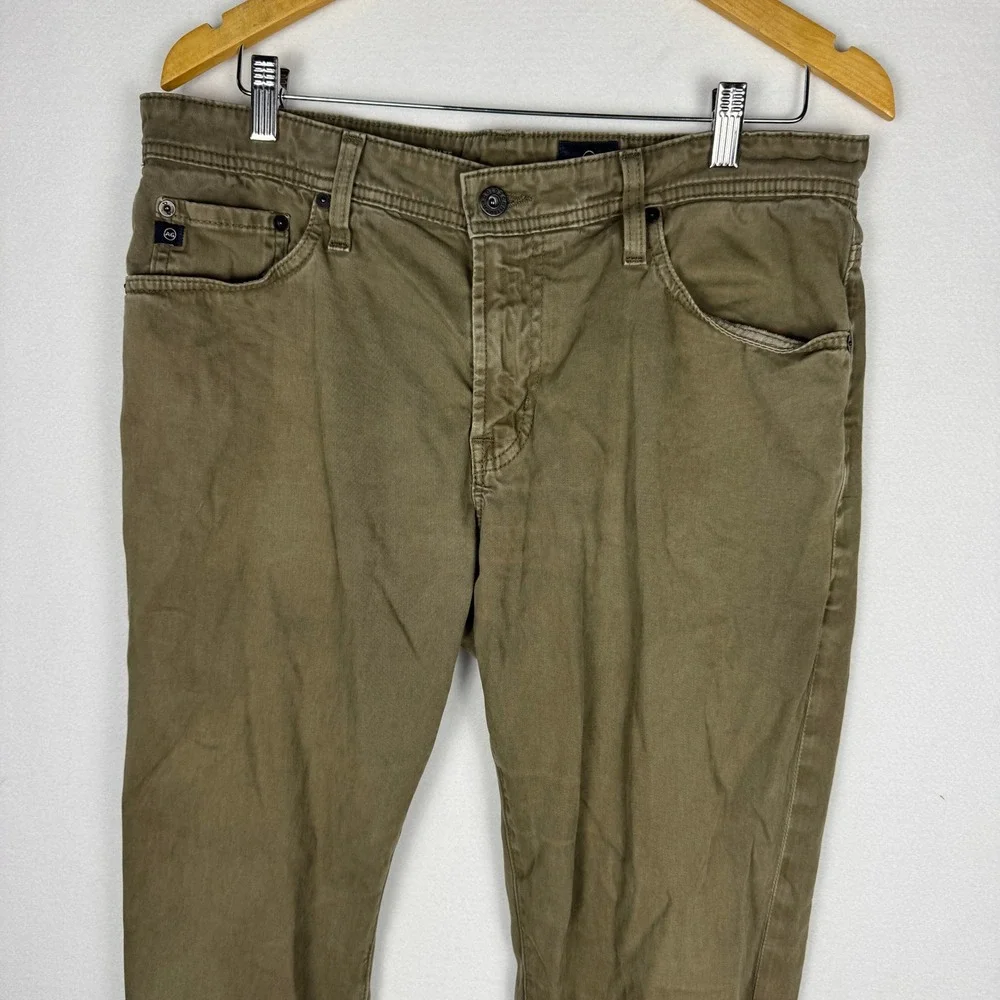 AG‎ Adriano Goldschmied The Graduate Tailored Leg Pants Mens 33x32 Army Green